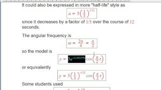 Exponential and Logarithmic modeling problem solutions (Part 3)