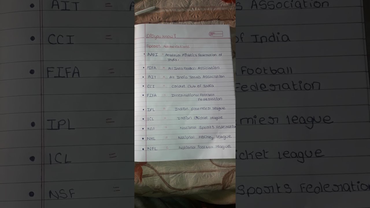Sports Full Form YouTube Sports Full Form YouTube