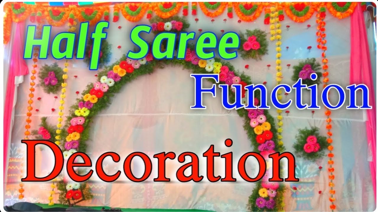 Half saree function decoration ideas | Half saree Functions | BALU ABCDEFG  PHOTOGRAPHY - YouTube