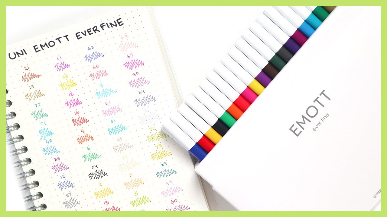 UNI EMOTT EVER FINE PEN SWATCHES & FIRST IMPRESSION