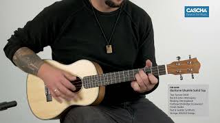 Celebrity Cascha Solid Spruce Top Baritone Ukulele HH 2244 - Sound Demo Wealth