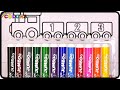 Train Big Colorful Marker Coloring / Akn Kids House