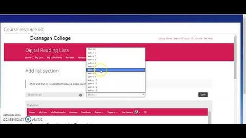 Add or edit list sections in Moodle