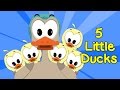 Five Little Ducks lyrics - Kids songs for children - Learn Counting for toddlers