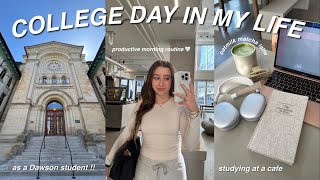 COLLEGE DAY IN MY LIFE (as a stem student, morning routine, studying at a cafe!)