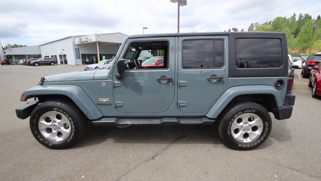 2015 Jeep Wrangler Unlimited Sahara | Anvil Clearcoat | FL692464 | Redmond  | Seattle - YouTube