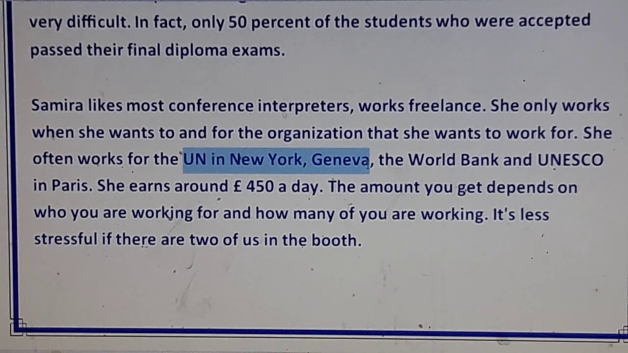 انكليزي سادس اعدادي...اليونت الثالث...الدرس 9  #شرح قطعة سميرة المترجمة