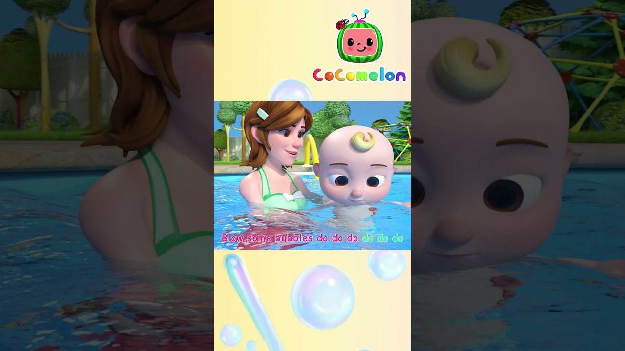 JJ Floats In The CoComelon Pool Moonbug Subtitles Shorts Nurseryrhymes