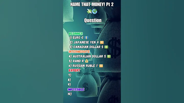 NAME THAT MONEY! Pt 2 💸 | 10 More World Currencies – Can You Keep Up? #currencyquiz  #shorts