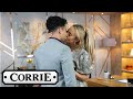 Aadi and courtney kiss  coronation street