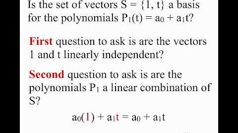 Vector Spaces and Subspaces Part 1
