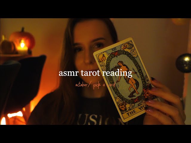 asmr po polsku 🌙 czytania tarota *październik* 🎃 pick a card (whisper, white sage)