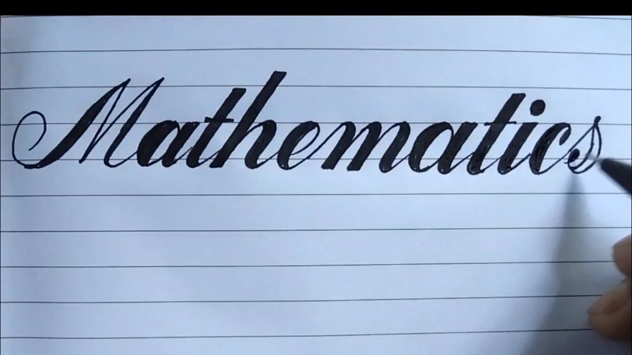 mathematics assignment calligraphy