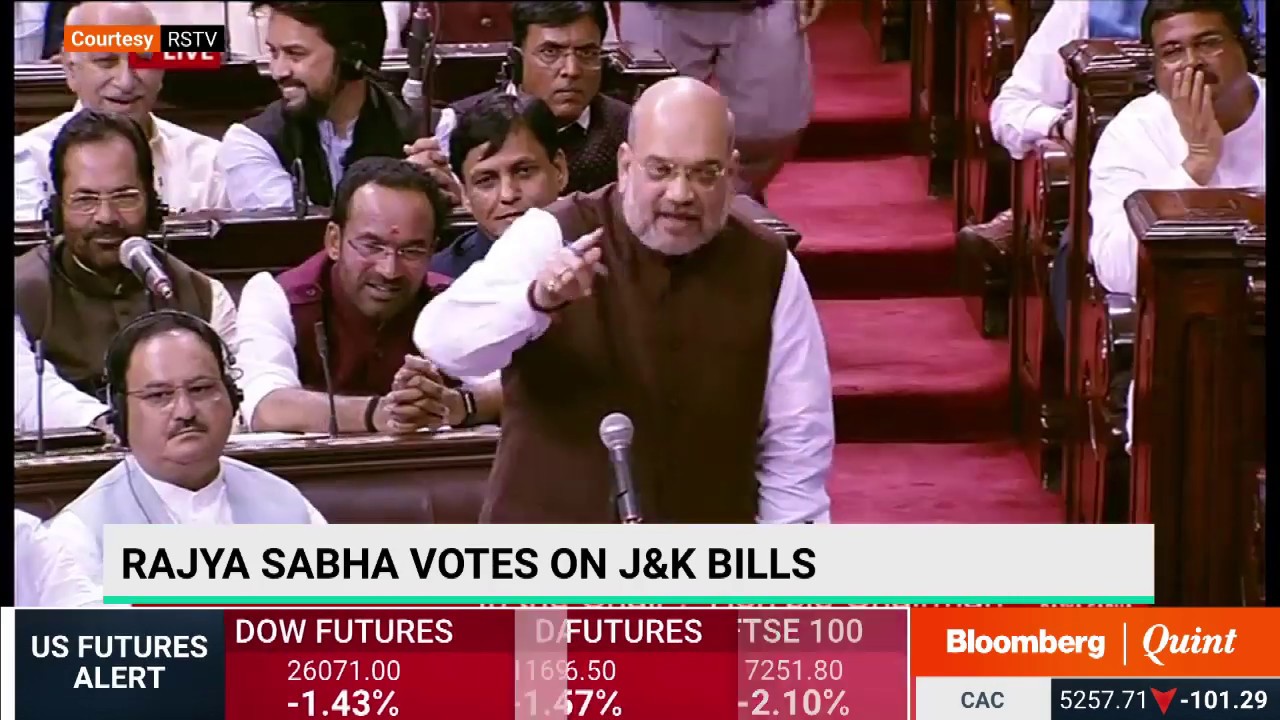 Rajya Sabha Votes on Reorganisation Of Jammu & Kashmir economy news philippines 2019