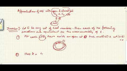 Measure theory 25 (Outer approximations of Lebesgue measurable sets with open and Gdelta sets-I)
