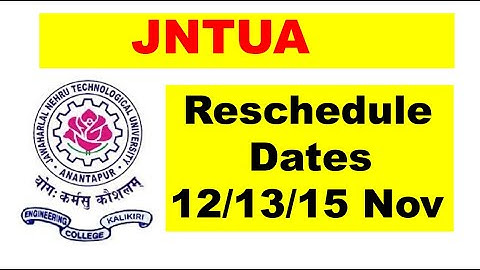 JNTUA Reschedule Dates For Postponed Exams || 16/Nov/2021 || JNTUA Fast Updates