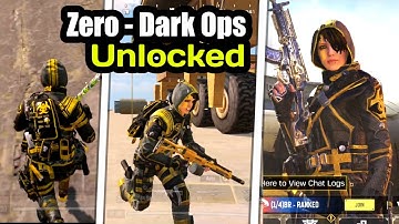 Cod Mobile Zero - Dark Ops unlock | Gameplay