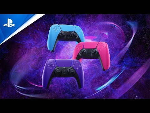 Novos Comandos sem fios DualSense™: Starlight Blue, Galactic Purple e Nova Pink | PS5