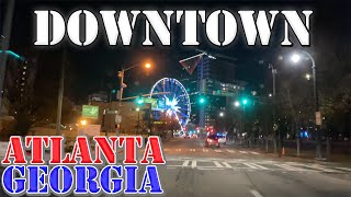 Atlanta  Georgia  4k Downtown Night Drive