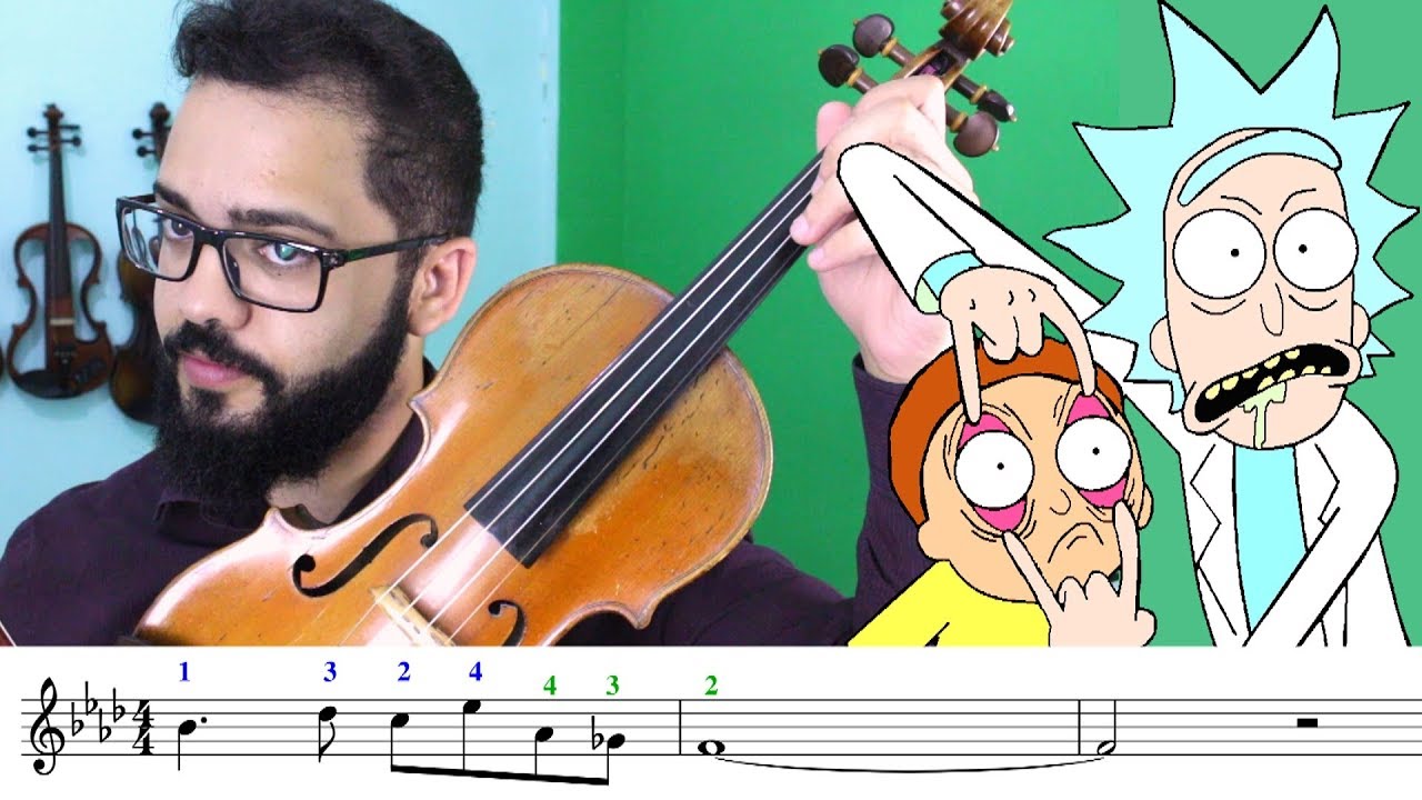 TUTORIAL | Como Tocar Rick and Morty Theme no Violino + Partitura - YouTube