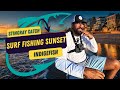 Surf fishing rigs, sunset vibes, and a stingray catch—Redondo Beach delivers! #fish #fishing #socal
