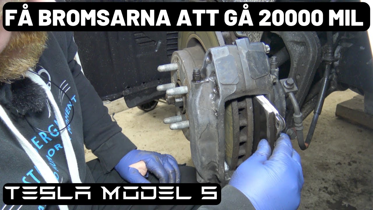 Underhåll bromsarna själv på din Tesla, gäller för de flesta bilar. Detta är en Model S 2018.