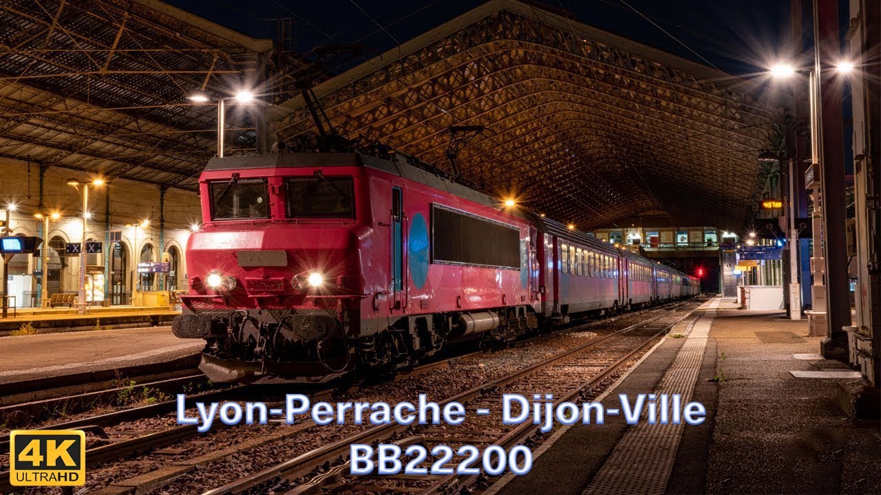 [CABRIDE 4K] Lyon Scaronne  - Lyon Perrache - Dijon-Ville en BB22200
