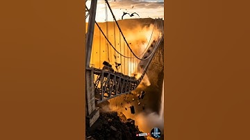 Unreal Suspension Bridge Collapse – Nature’s Power #NatureForce #BridgeCollapse #Shorts