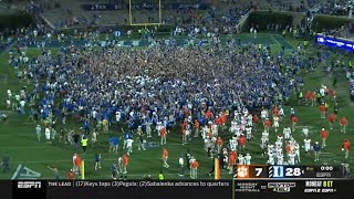 Duke UPSETS #9 Clemson and fans storm the field