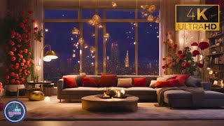  6 Hours of Romantic Jazz Music Mix and a Cozy Apartment | 4K | Love  Ambience 2024 #holydays