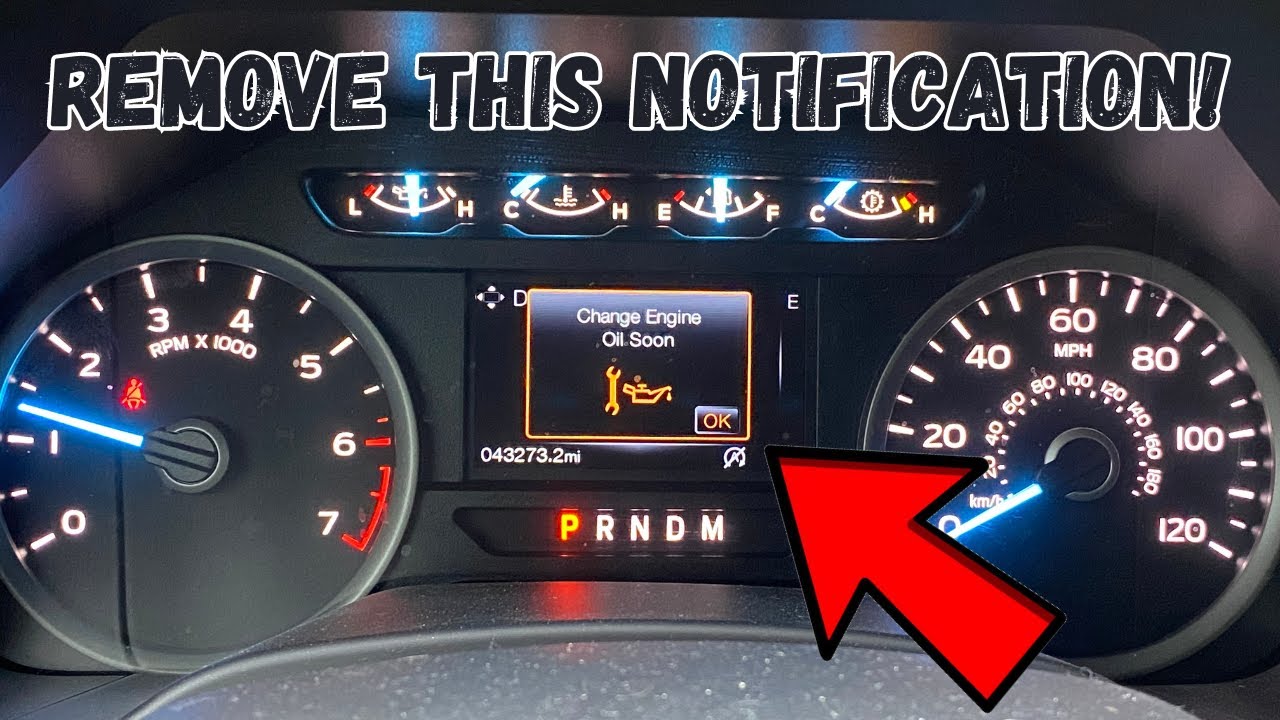 how-to-remove-the-check-engine-oil-notification-ford-f150-youtube