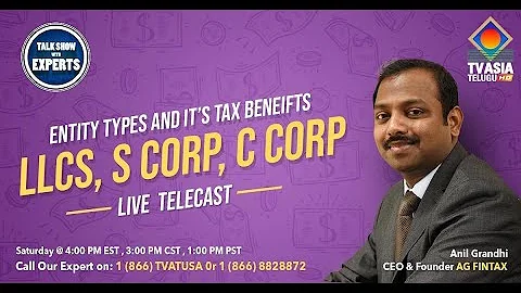 Exclusive Tax show by Anil Grandhi CEO Of AG Finta...