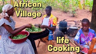 African Village Life Cooking \/ Organic Traditional Village kitchen  cooking Vlog  (Far away village)