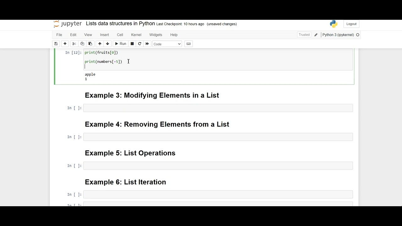 LIST data structures in Python - YouTube