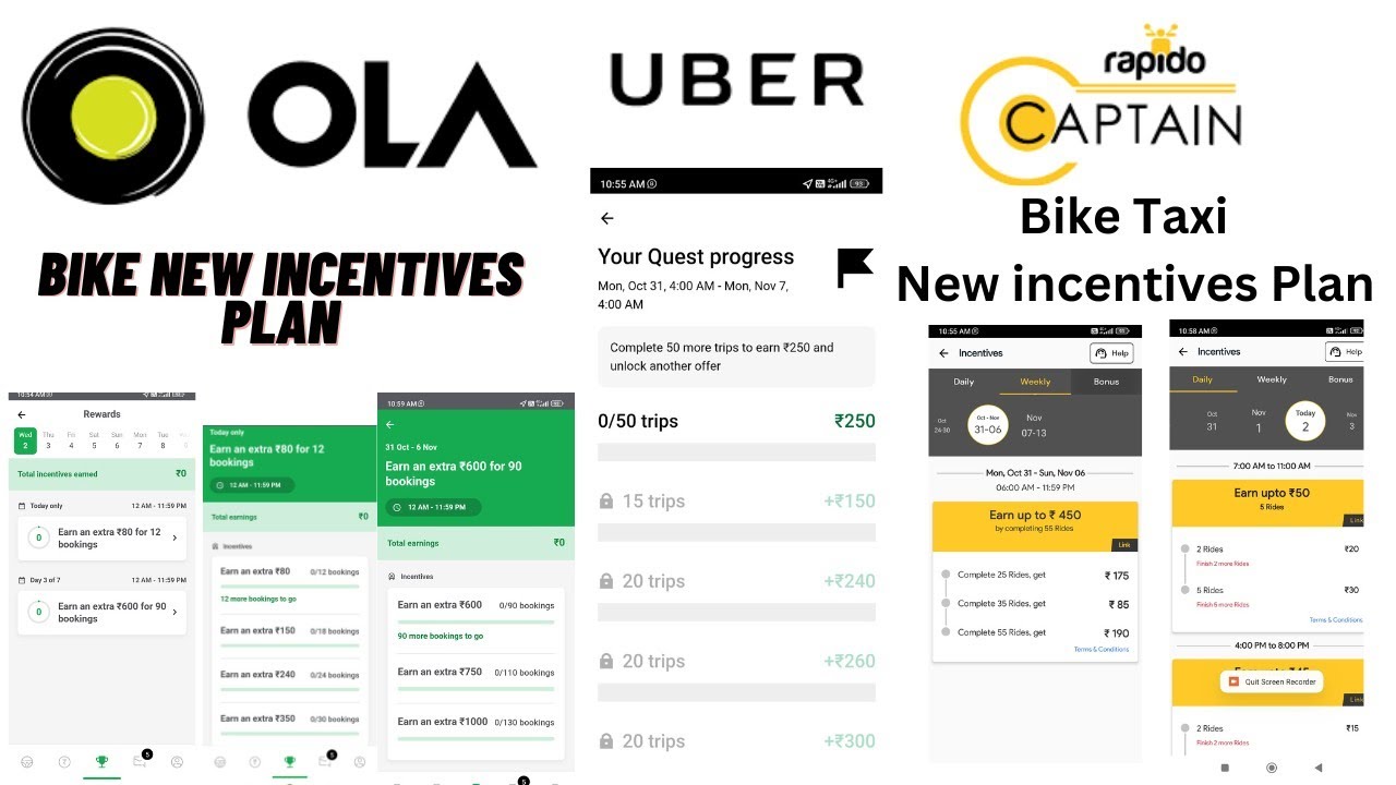 Ola Uber Rapido  Bike Taxi New Incentives Plan 2022 | By Tech With Z&K