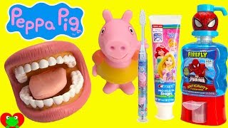 preschool learning video learn to brush teeth with peppa pig