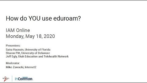 How Do YOU Use eduroam? (May 2020)