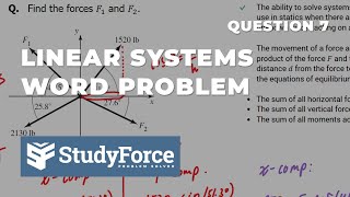 Linear Systems Word Problem | Combining Four Vectors (Question 6)