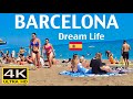 Barcelona spain paradise amazing spain beaches 4k beach walk