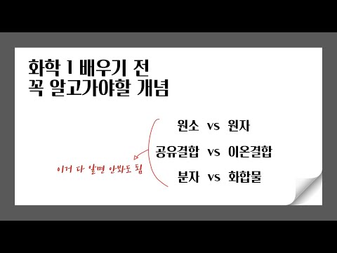 원소 vs 원자, 차이 모르면 들어오세요