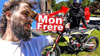 MON FRERE ESSAYE MA 50cc ! (il m'impressionne)