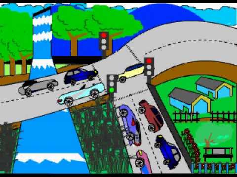  Animasi  Lampu  Merah Mobil Berjalan Dan Air Terjun YouTube