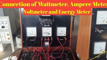 Connection of 1 phase Energymeter, Wattmeter, Voltmeter and Ammeter. ( In Hindi )