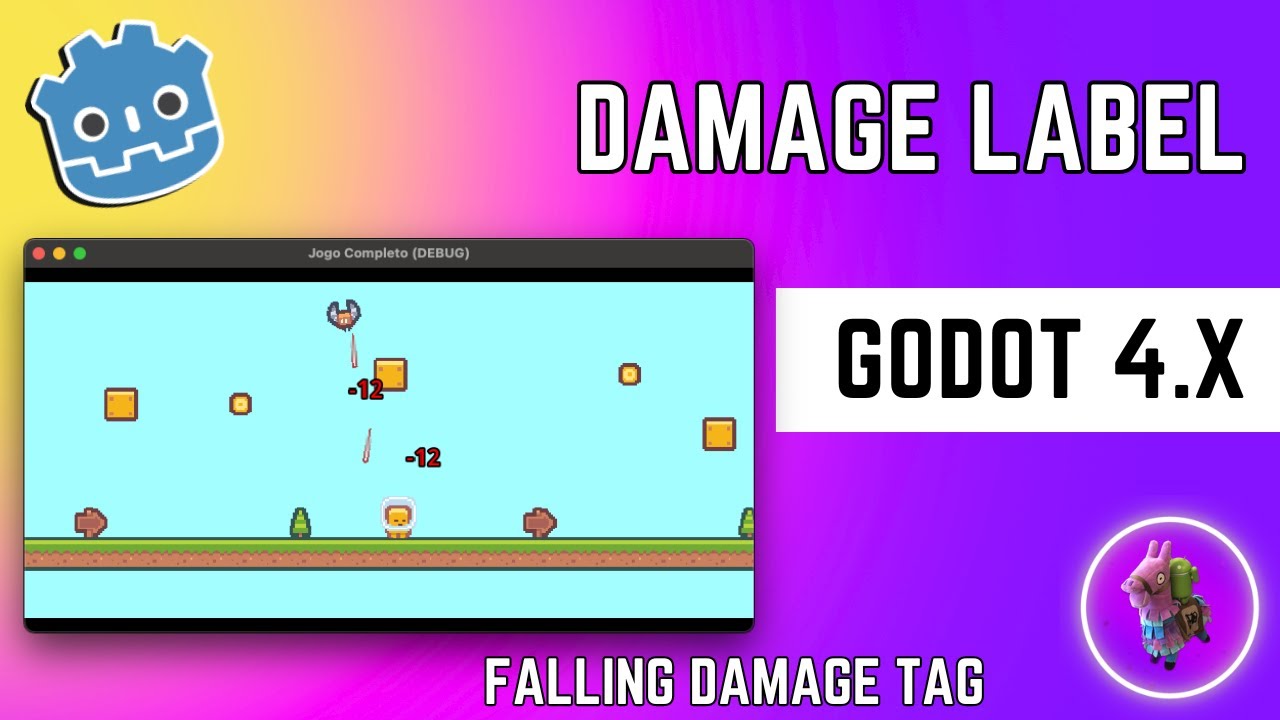 Tag de dano que cai Godot 4 - tutorial - damage label #godot # ...