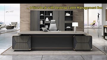 L Shaped Desk with Storage Drawers Wood Executive Desk#ExecutiveDesks#Desks#OfficeDesks