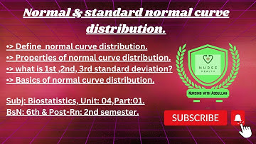 Normal and standard normal curve distribution in urdu| BsN 6th, Post-Rn 2nd | Unit#4,Part#1| biost|