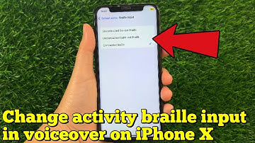 How to change activity braille input in voice over on iPhone X