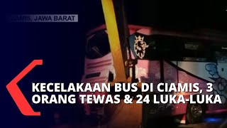 Diduga Rem Blong, Bus Pariwisata Hilang Kendali dan Tabrak Rumah Warga di Tanjakan Pari Panjalu!