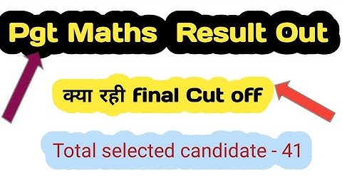 Hp PGT Maths final Result Out || PGT Mathematics final cut off result \\ hppsc Pgt Math result out