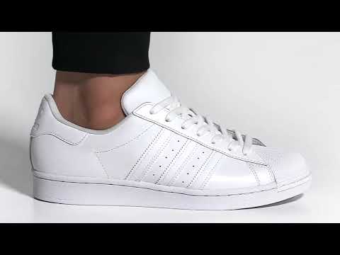 Onfeet Adidas Superstar All White (EG4960) Review | sneakers.by - YouTube